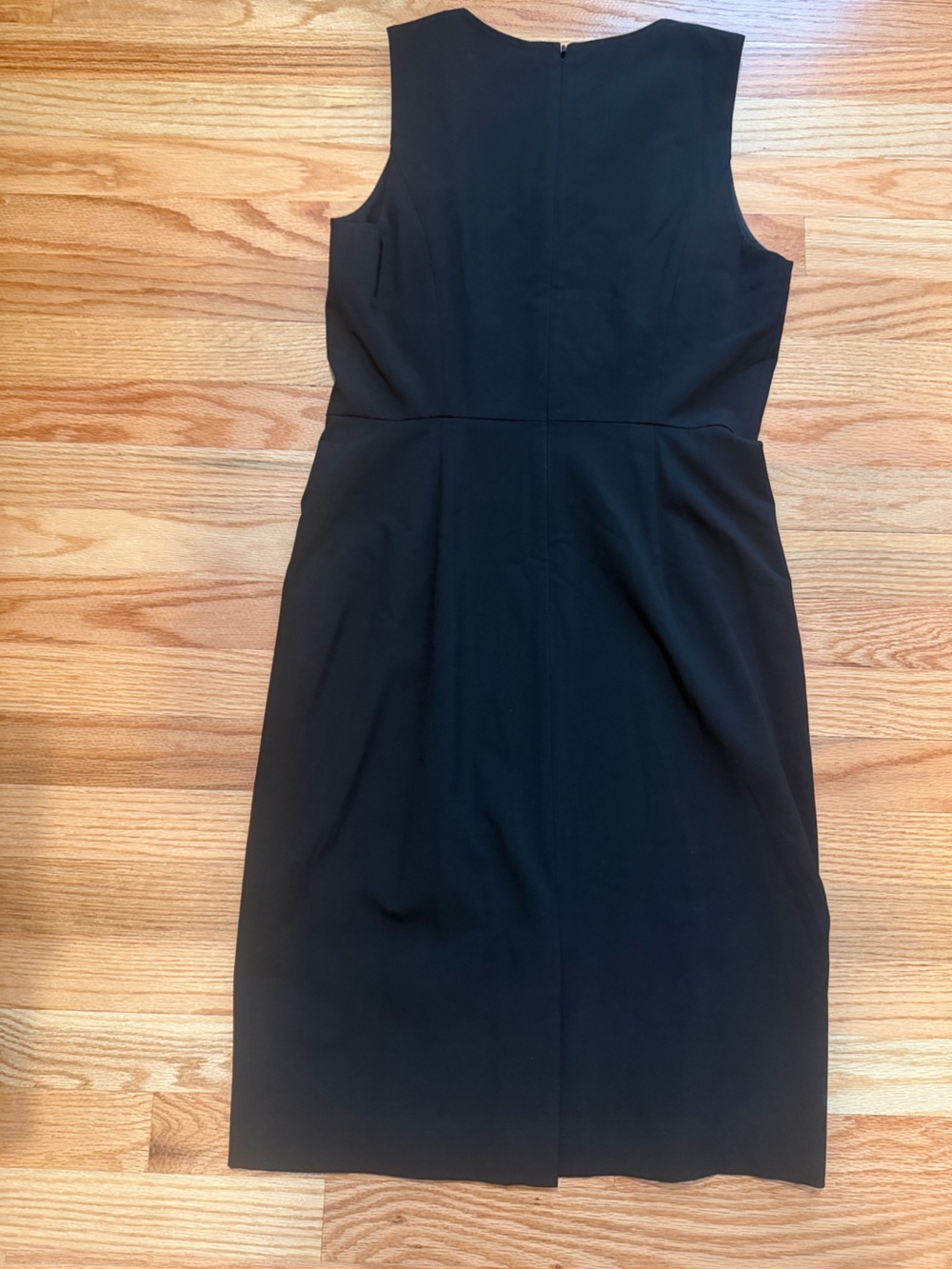 Ann Taylor Black Sheath Dress Size 2 Sleeveless Split Neck Career Office Classic